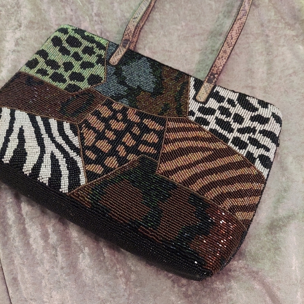 Fendi Rare Beaded Python Baguette Purse - image 7